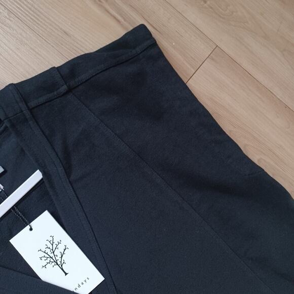 Anthropologie SUNDAYS Black V-Neck Mini T-Shirt Dress Boxy Oversized NWT Size 2 - Picture 6 of 7